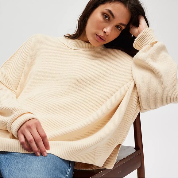 Free People Easy Street Tunic Oversized - Cream - Size XS - Picture 5 of 13